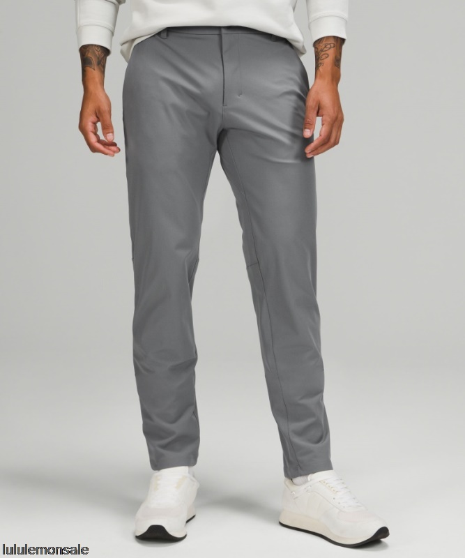 Lululemon Deutschland DELULU1009 | Lululemon Deutschland Asphalt Grau Kommission Classic-fit Hose 34 Warpstreme